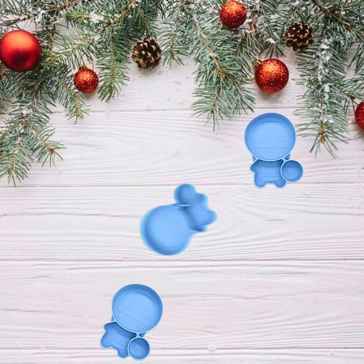 Set 2 Platos Silicona Antideslizante Niño Comida Lau-9