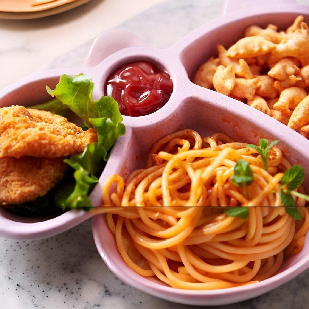 Set 3 Platos Silicona Forma Gato Entrenamiento Niños Lau-8