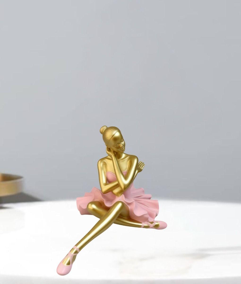 Estatua Decorativa Figura Bailarina Sentada Adorno Jhn-0