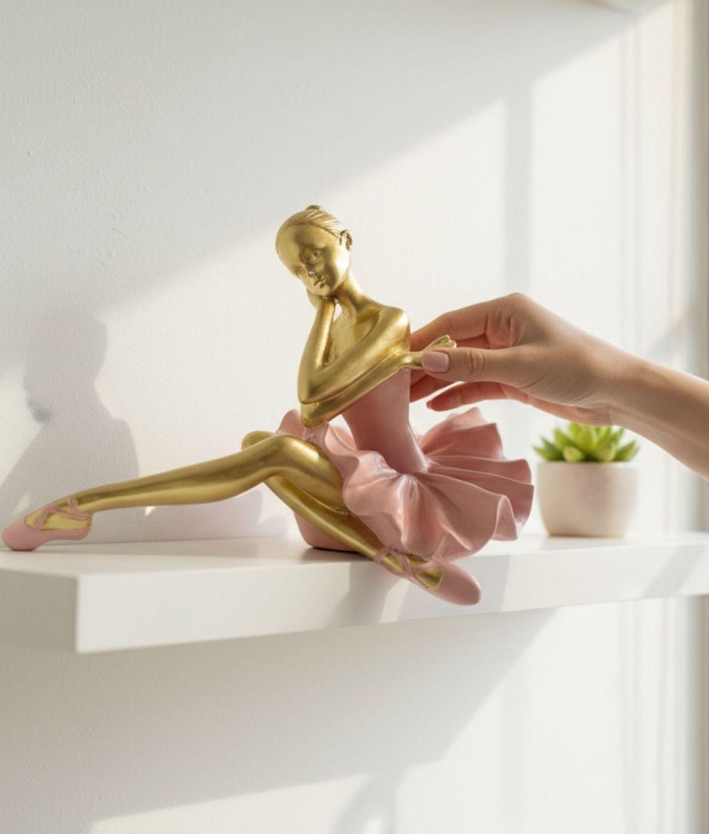Estatua Decorativa Figura Bailarina Sentada Adorno Jhn-3