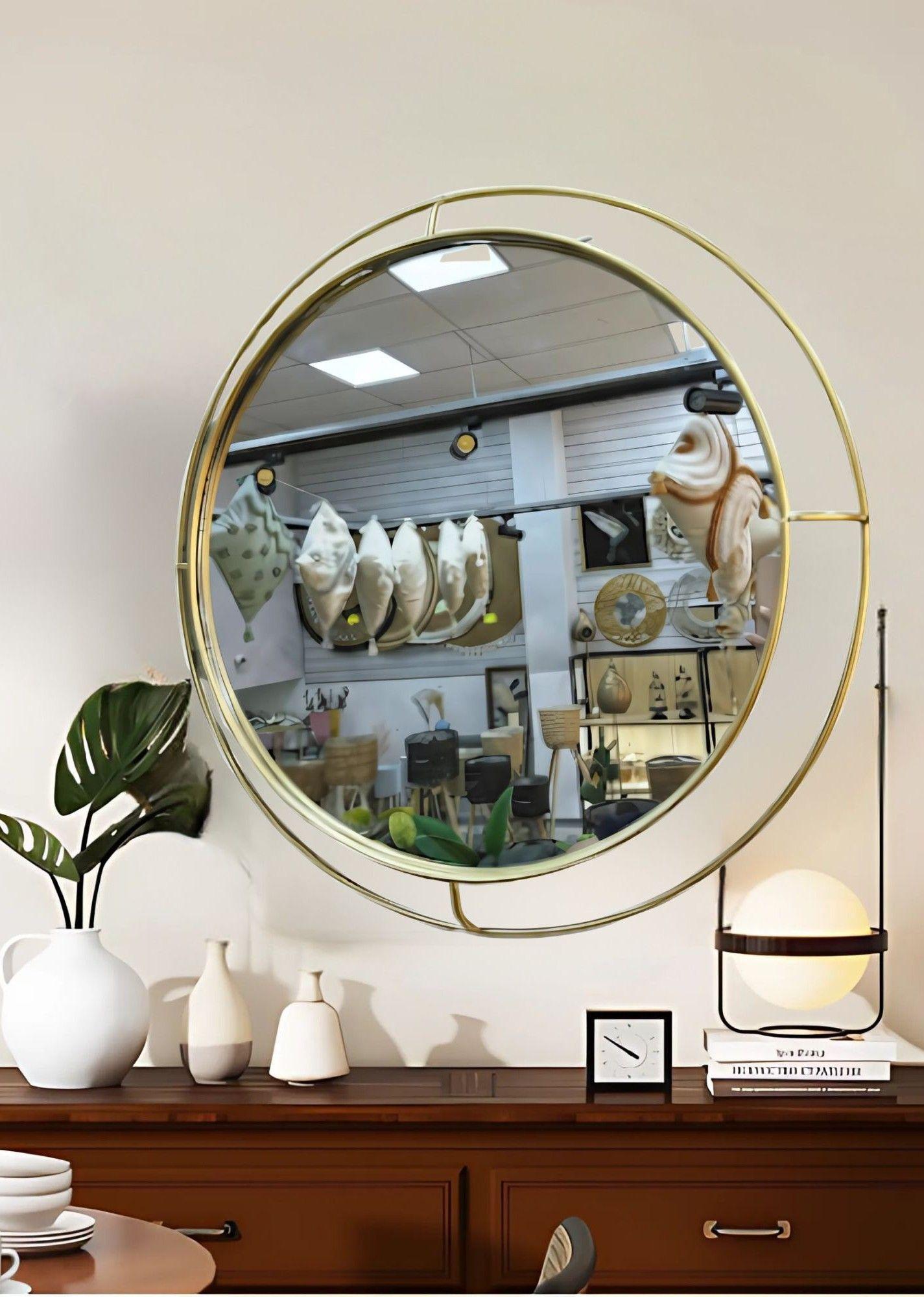 Espejo Pared Moderno Decorativo Marco Redondo Hogar Jhn-4