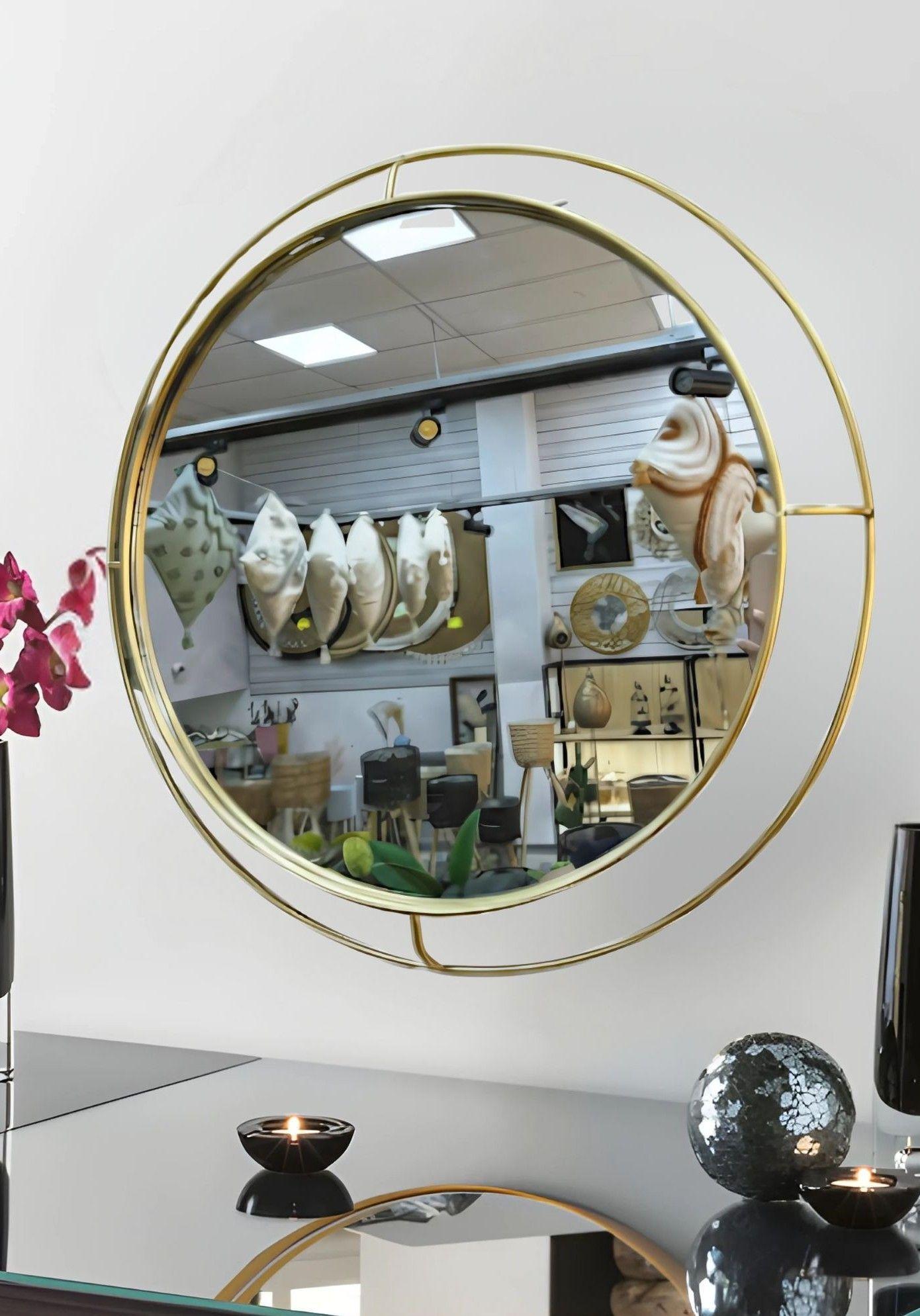 Espejo Pared Moderno Decorativo Marco Redondo Hogar Jhn-5