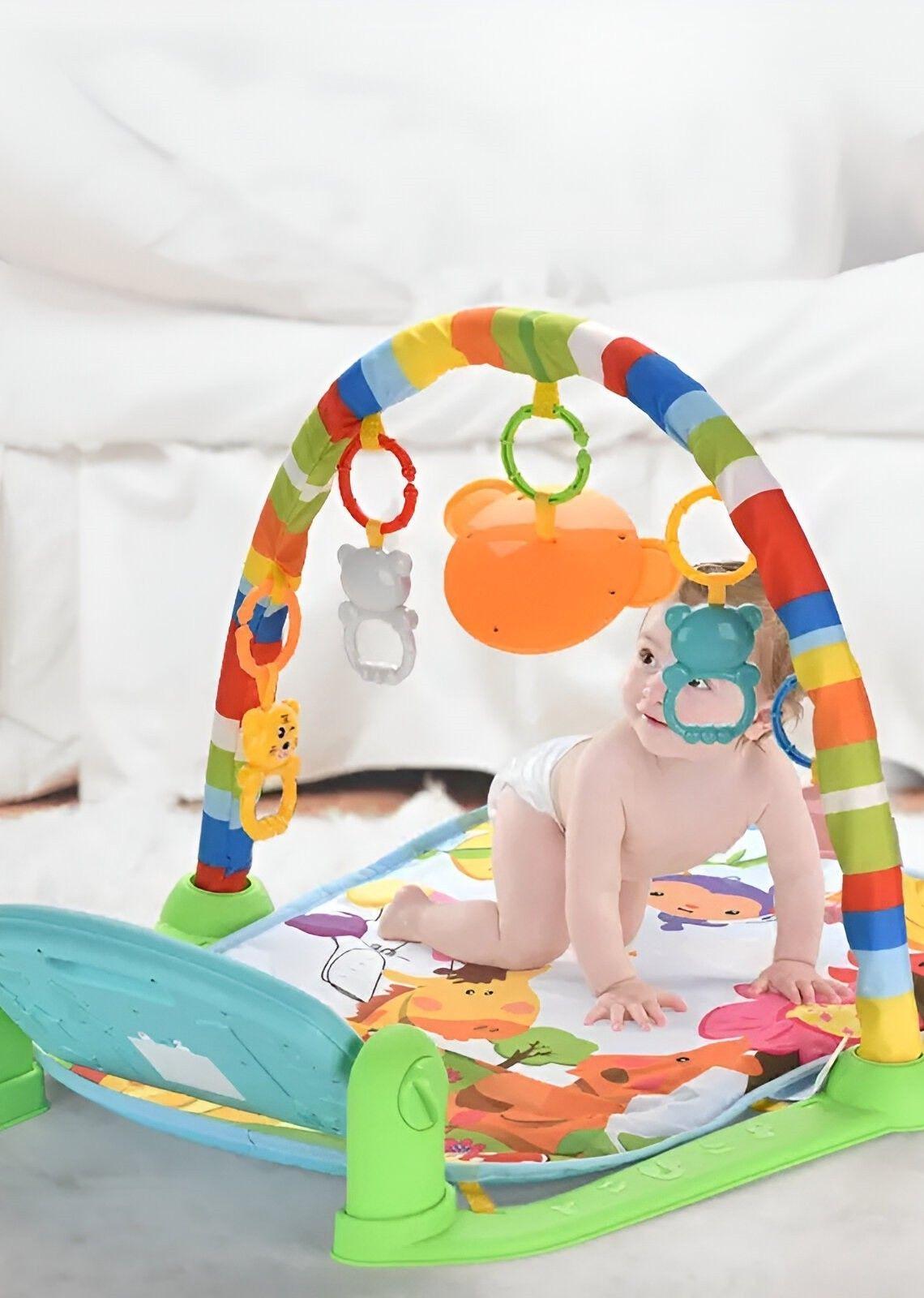 Tapete Juego Bebé Actividades Piano Gimnasio Música Luz Jhn-4