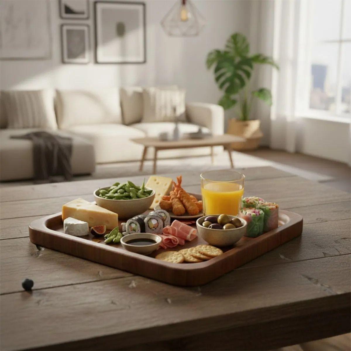 Set 3 Bandeja Decorativa Multiuso Diseño Minimalista Jhn-6