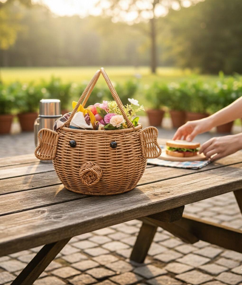 Canasto Decorativo Cesta Organizadora Diseño Animal Jhn-5