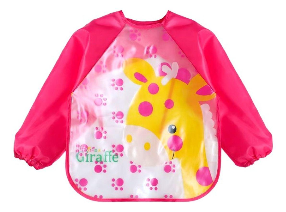 Set 5 Babero Impermeable Manga Larga Pintura Cocina Niño Lau-0