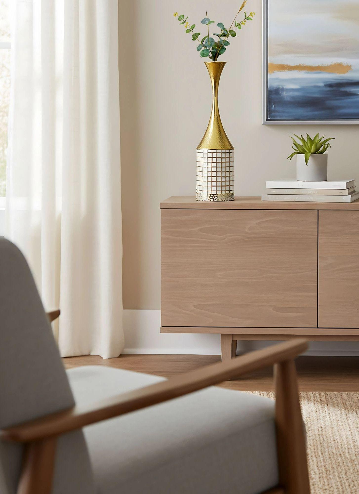 Florero Decorativo Alto Mesa Piso Elegante Hogar Jhn-3