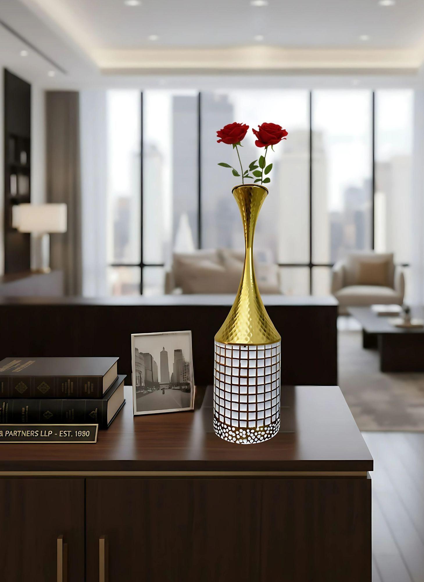 Florero Decorativo Alto Mesa Piso Elegante Hogar Jhn-4