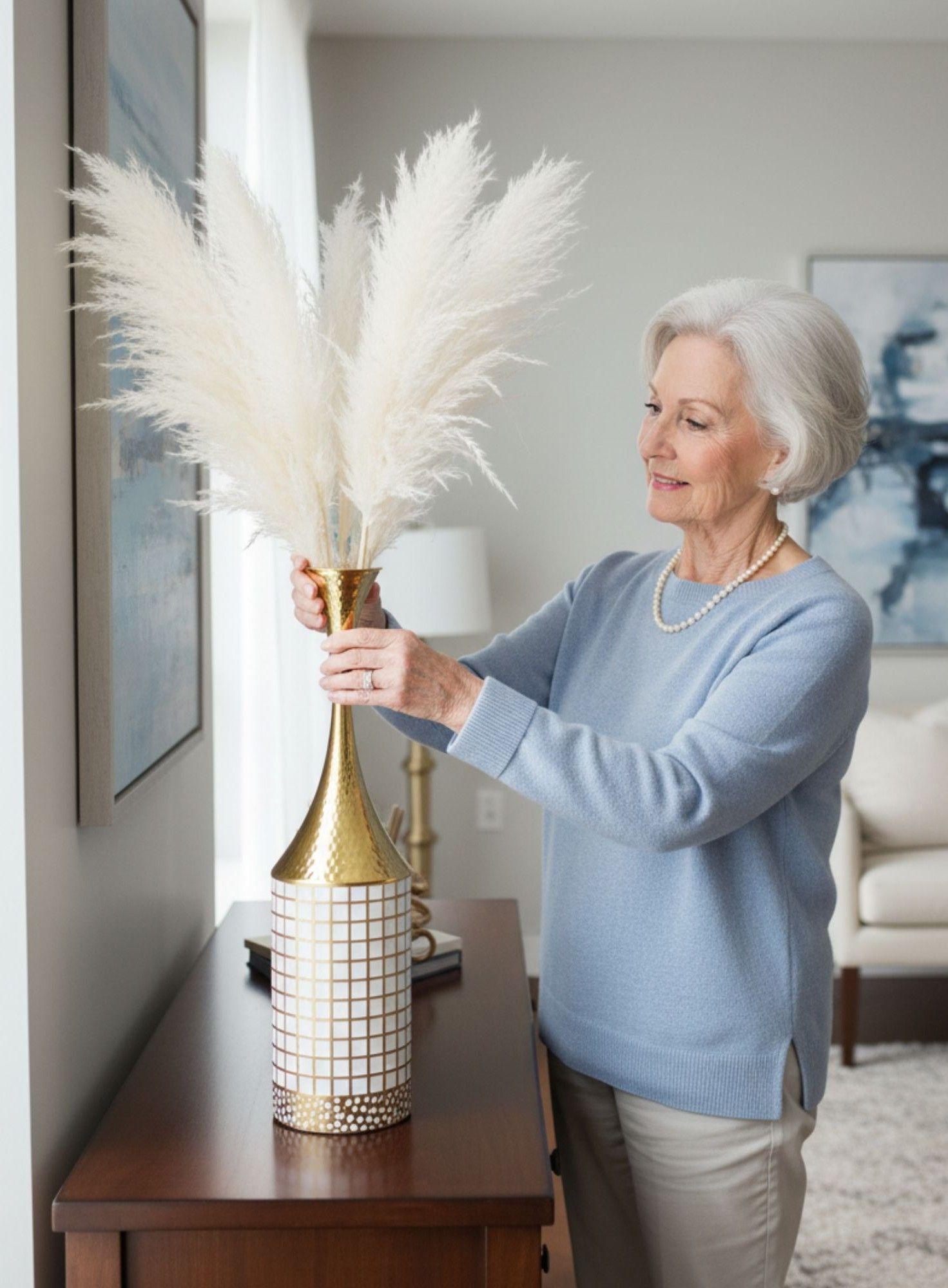 Florero Decorativo Alto Mesa Piso Elegante Hogar Jhn-5