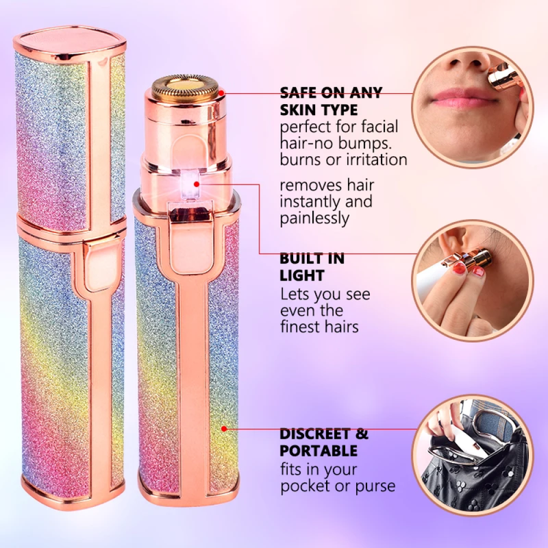 Lápiz Labial Facial Eléctrico 2 En 1 Mujer USB Rondon-5