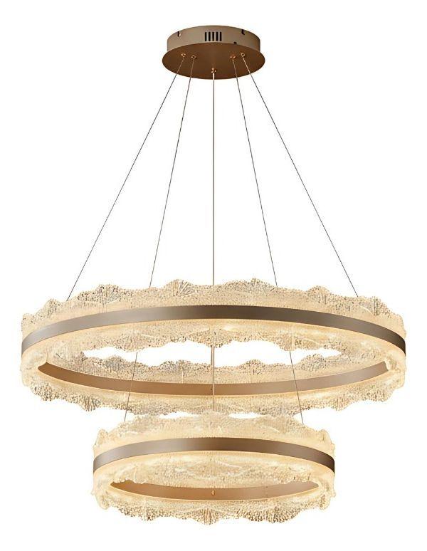Lámpara Decorativa Colgante Anillos Luminosos Techo Jhn-1