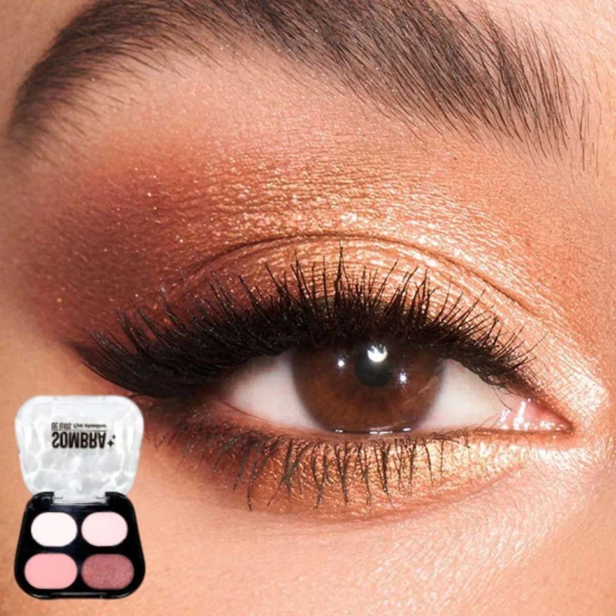 Paq 24 Paletas Sombras 4 Tonos Compacta Larga Duración ALJ-3