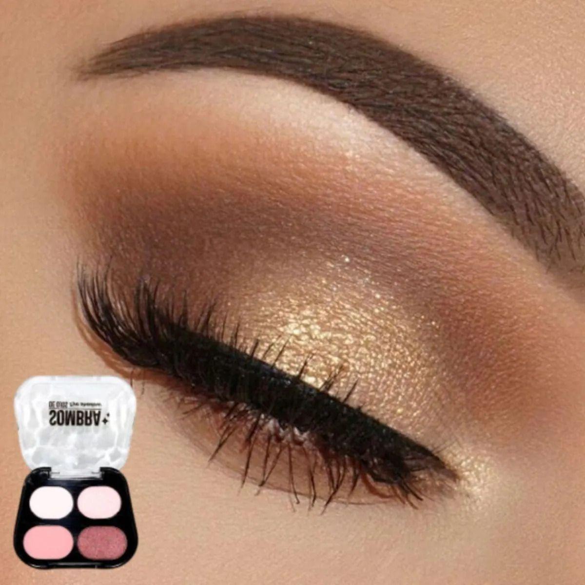 Paq 24 Paletas Sombras 4 Tonos Compacta Larga Duración ALJ-6
