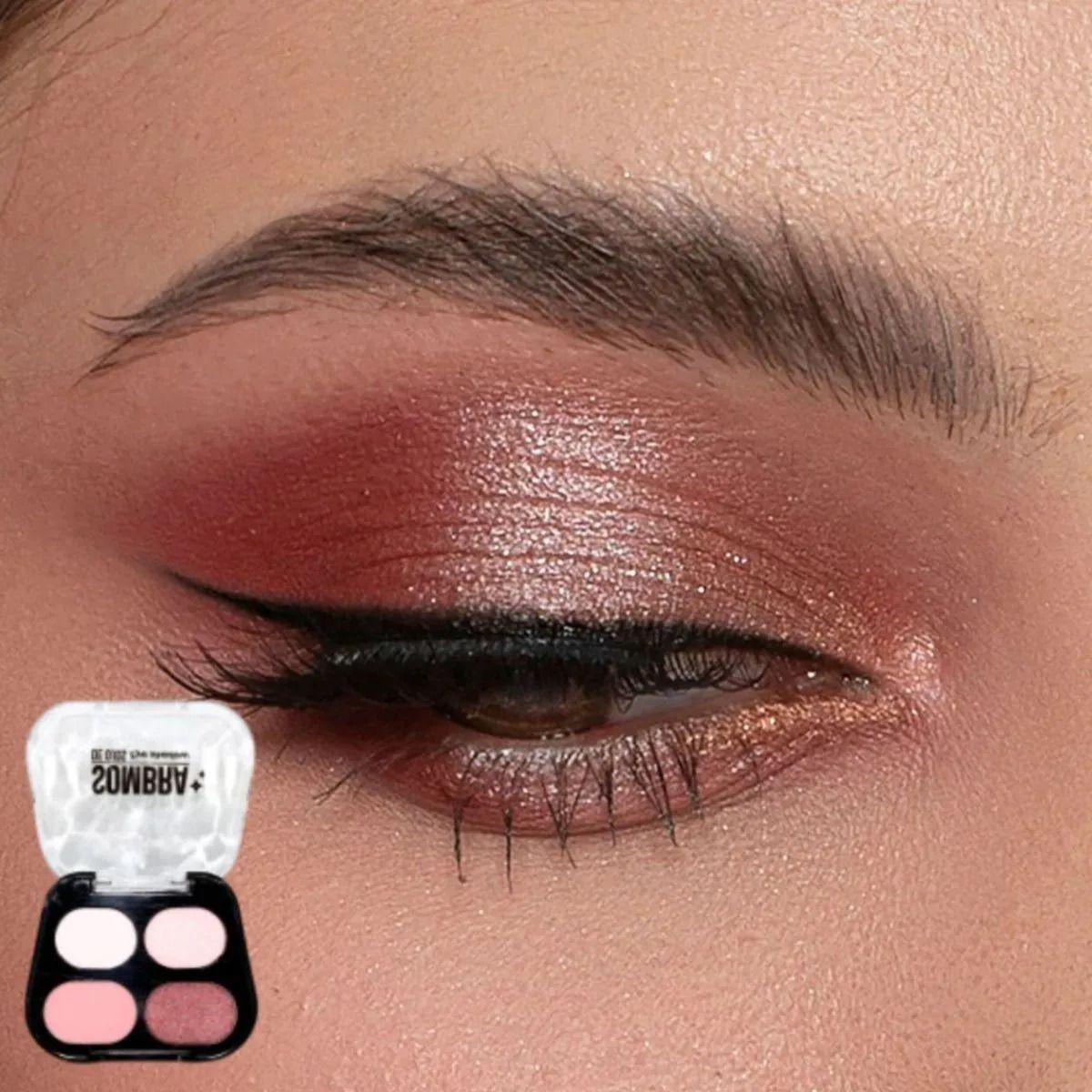 Paq 24 Paletas Sombras 4 Tonos Compacta Larga Duración ALJ-8