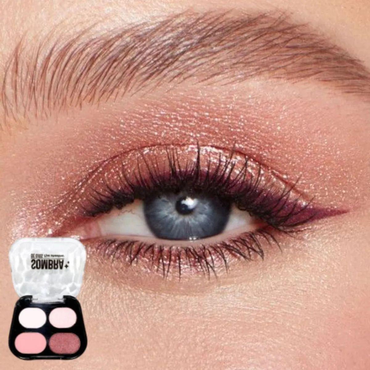 Paq 24 Paletas Sombras 4 Tonos Compacta Larga Duración ALJ-9