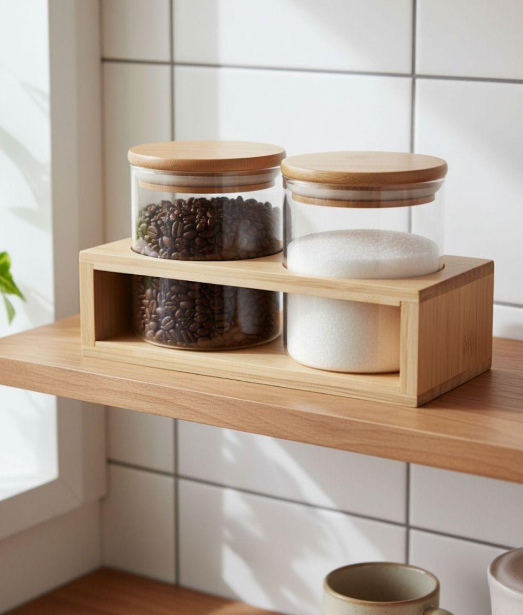 Frasco Almacenamiento Moderno Contenedor Organización Jhn-7