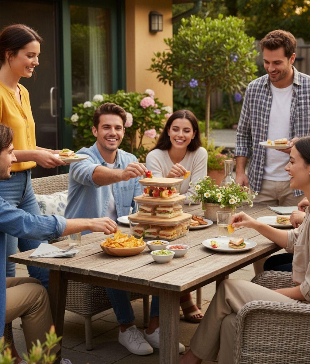 Juego 3 Bowl Almacenamiento Tapa Recipiente Organizador Jhn-2