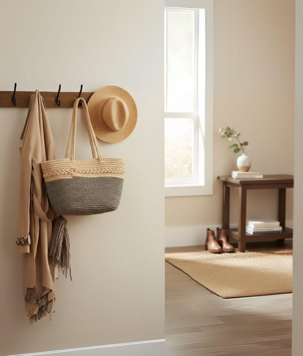 Cartera Bicolor Bolso Diseño Tejido Minimalista Moderno Jhn-7