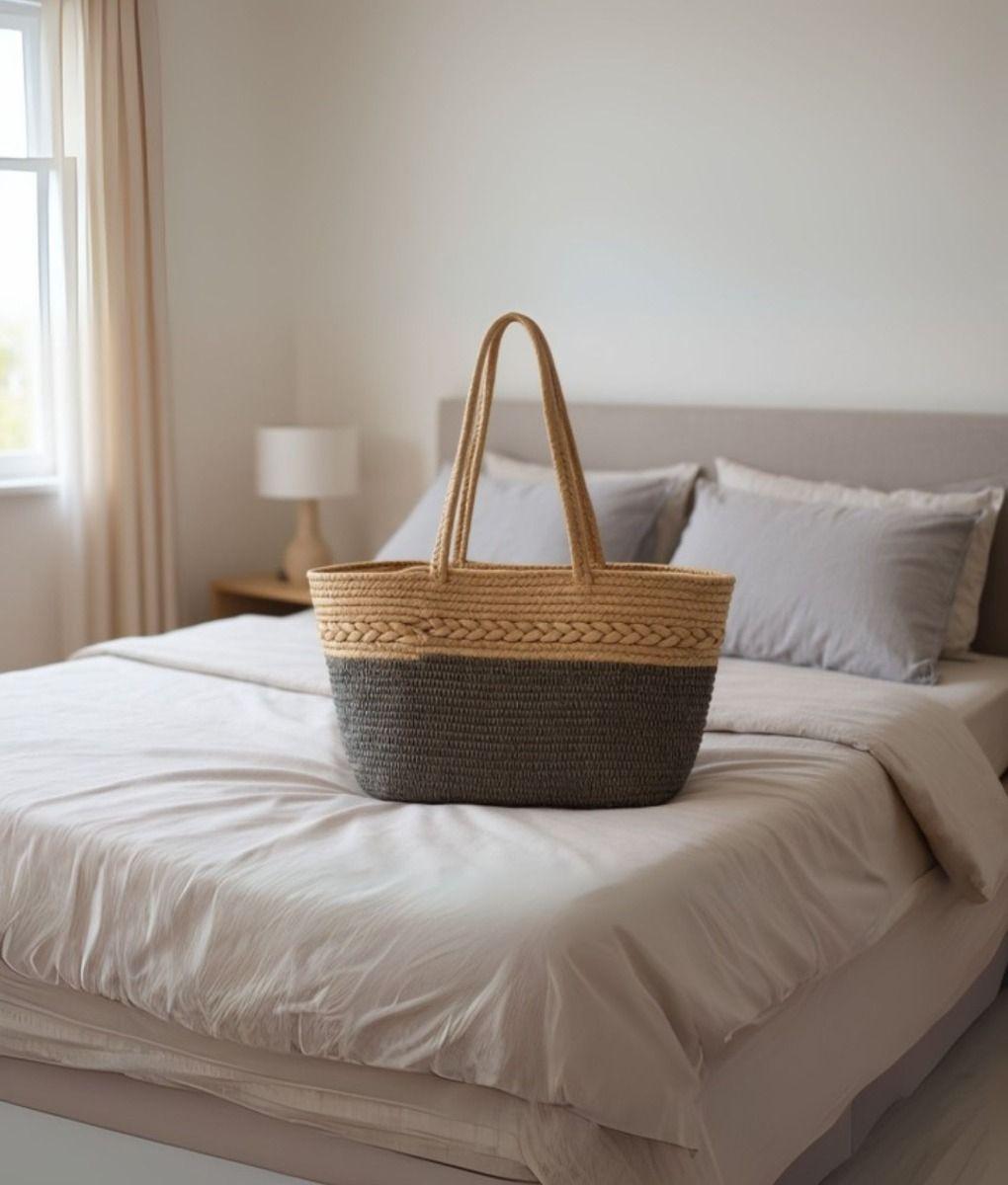 Cartera Bicolor Bolso Diseño Tejido Minimalista Moderno Jhn-8