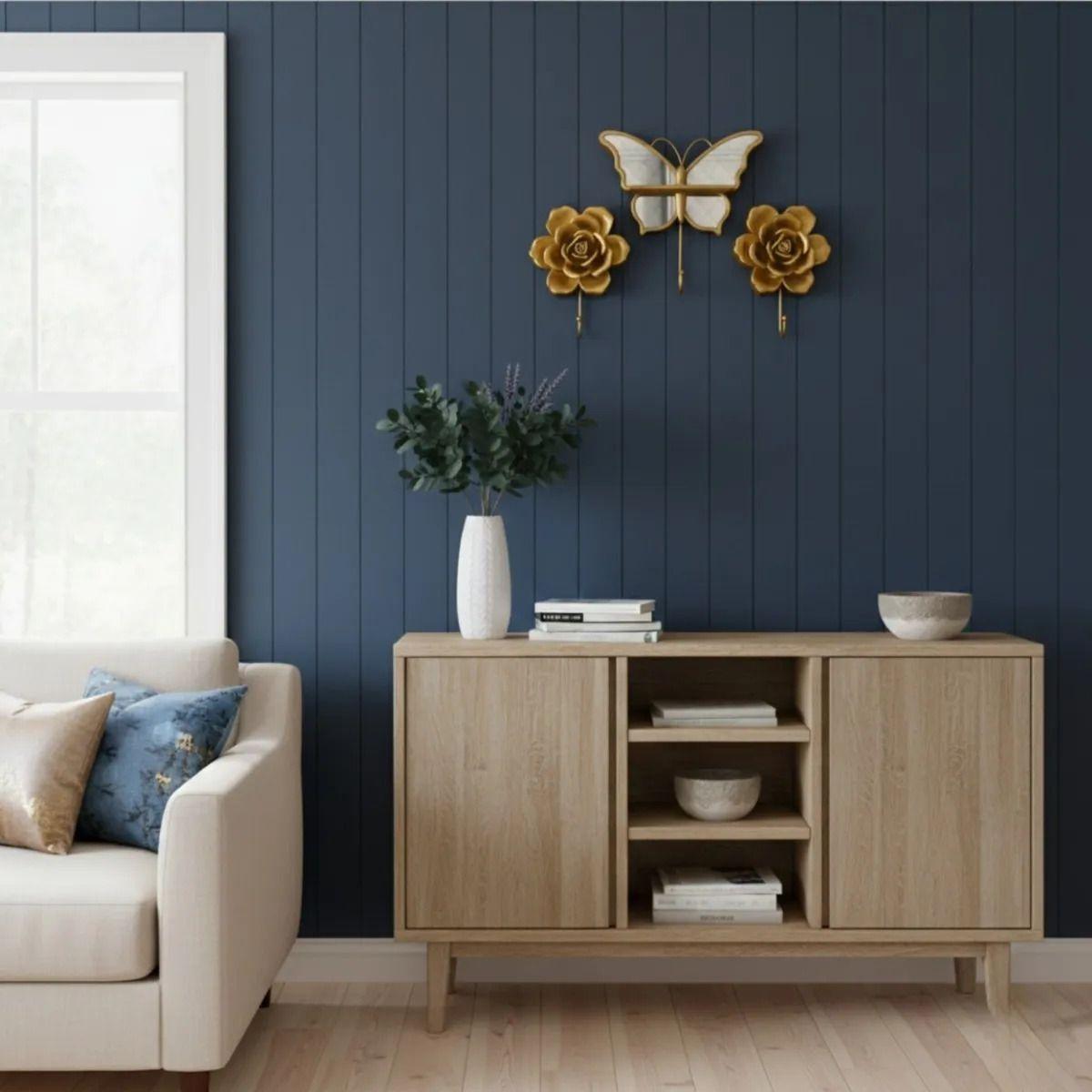 Set 3 Perchero Decorativo Pared Gancho Mariposa Rosa Jhn-5