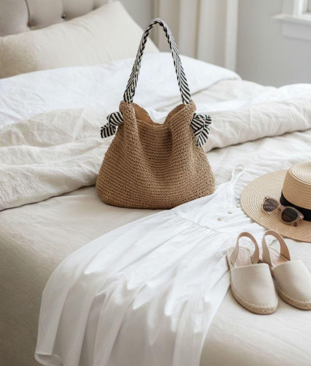 Cartera Bolso Casual Asas Diseño Contraste Moderno Jhn-5