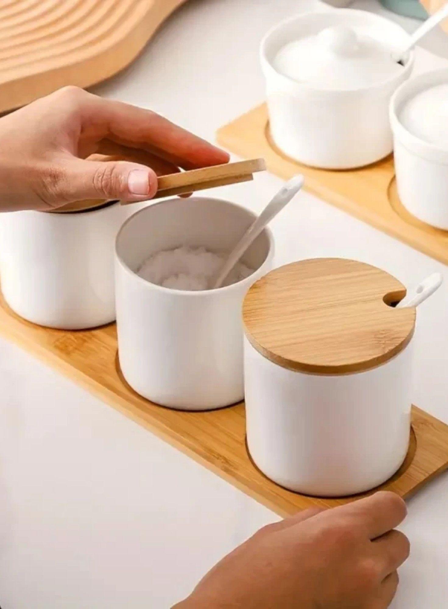 Set 3 Frascos Recipientes Organización Hogar Contenedor Jhn-2