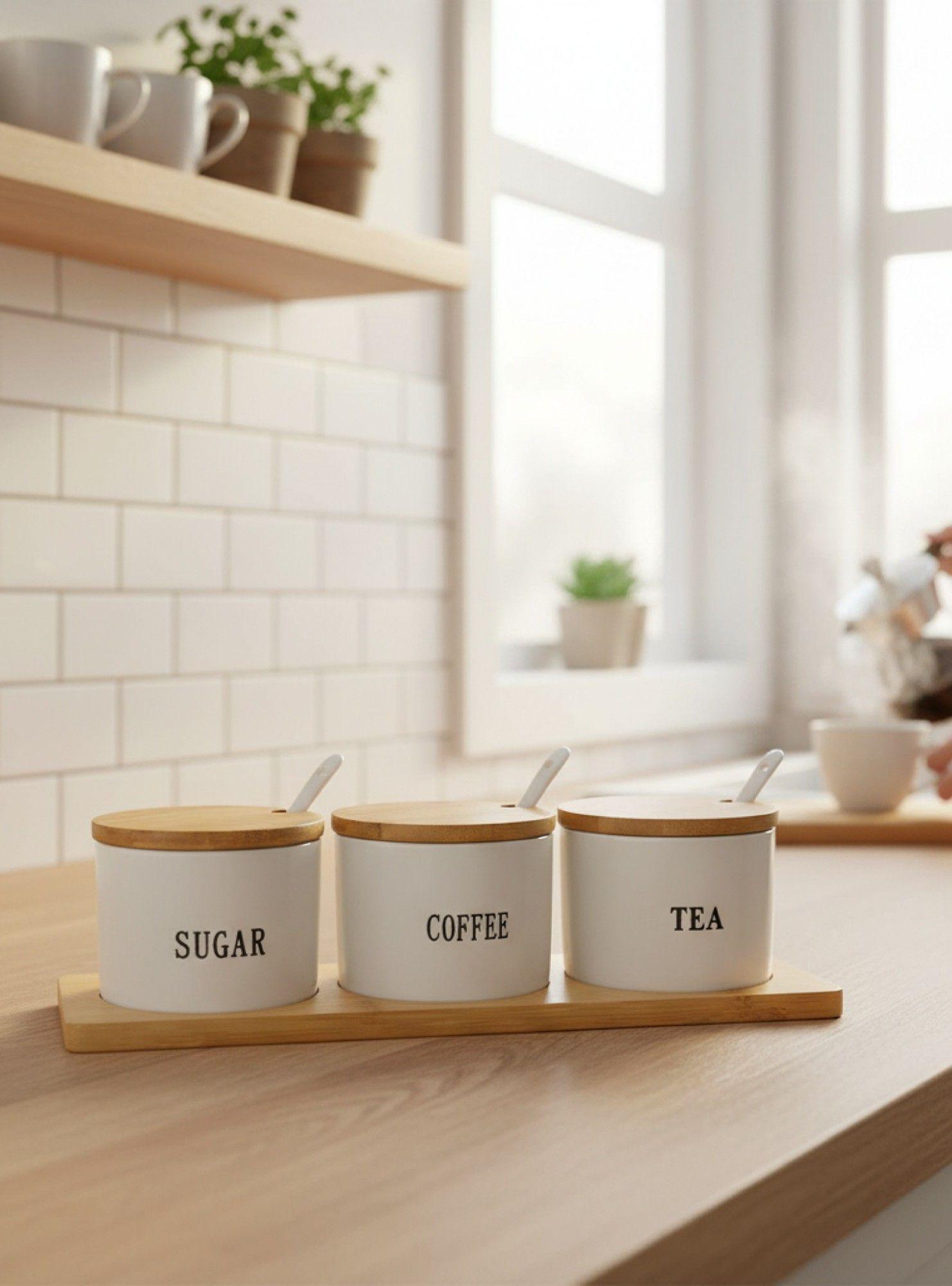 Set 3 Frascos Recipientes Organización Hogar Contenedor Jhn-6