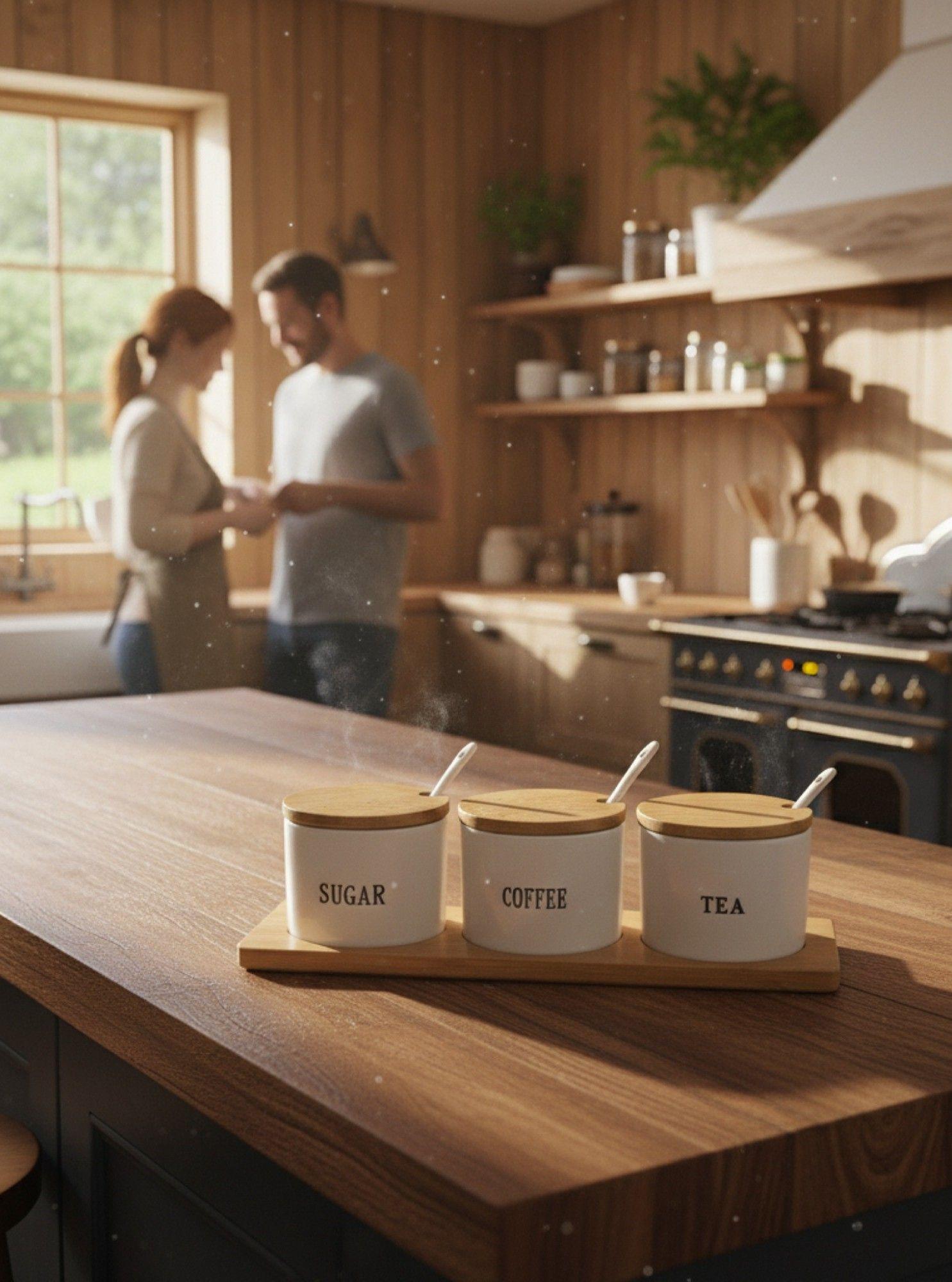 Set 3 Frascos Recipientes Organización Hogar Contenedor Jhn-7