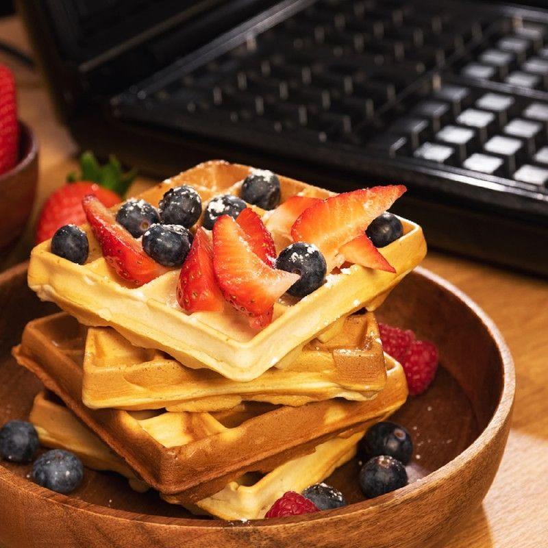 Wafflera Antiadherentes Doble Cara Luces indicadoras Rondon-4
