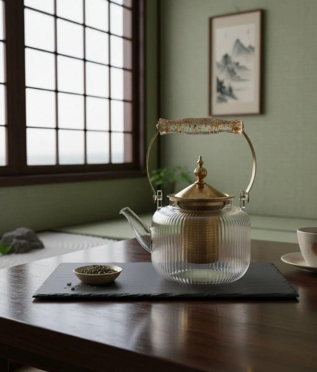 Tetera Elegante Diseño Estriado Funcional Infusión Jhn-9