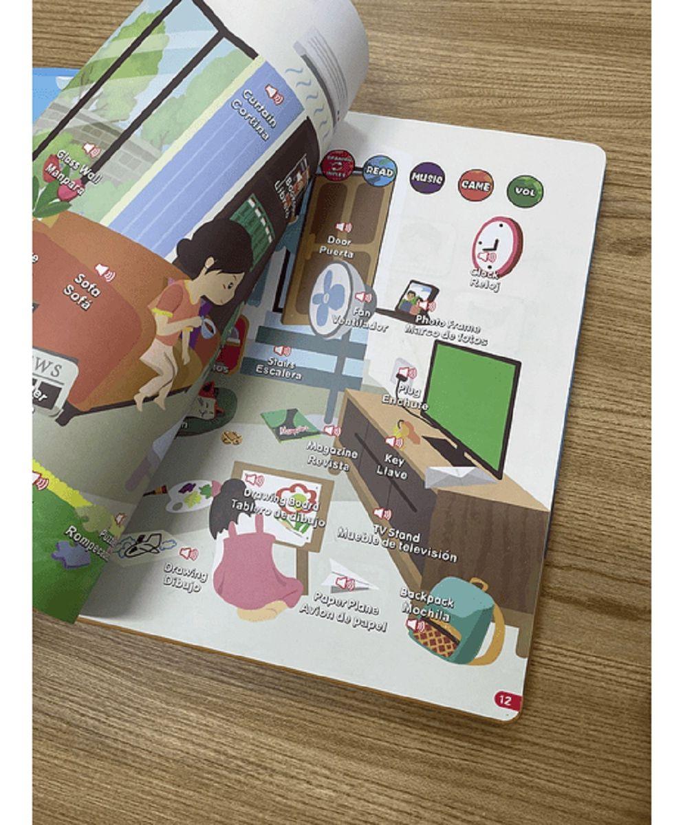 Libro Didáctico Interactivo Aprendizaje Niños Bilingüe  Lau-1