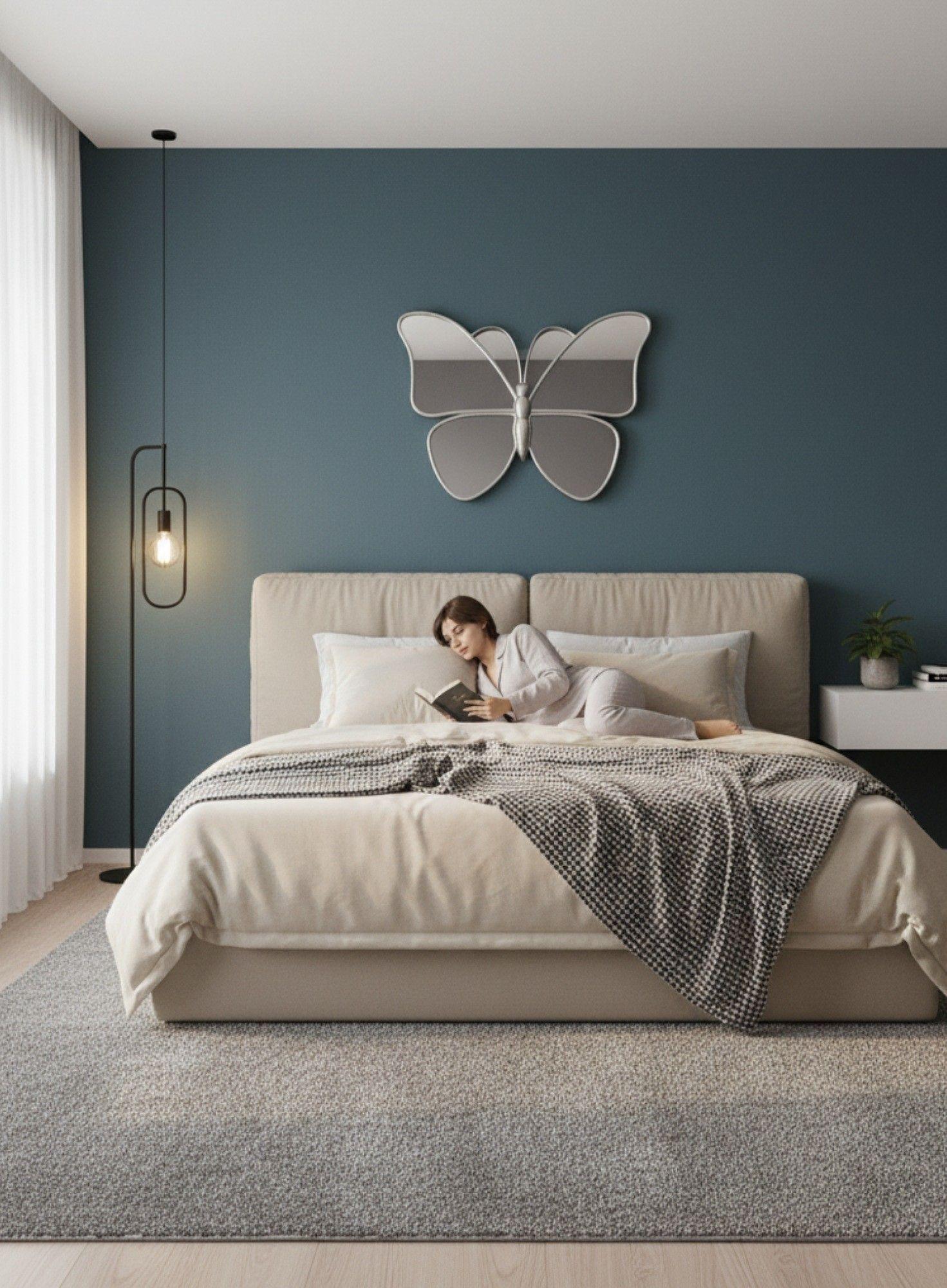 Espejo Decorativo Forma Mariposa Adorno Pared Hogar Jhn-3