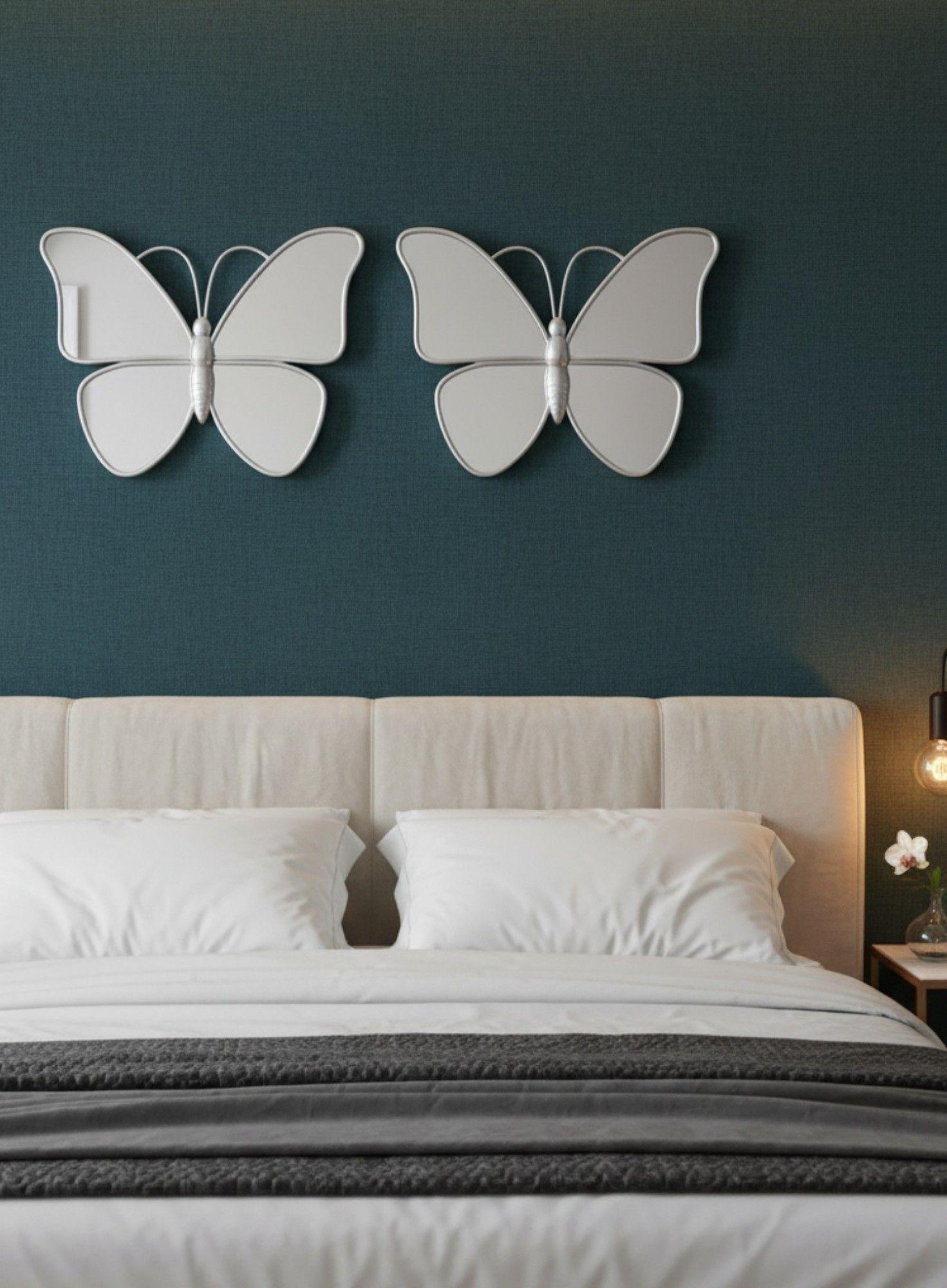 Espejo Decorativo Forma Mariposa Adorno Pared Hogar Jhn-5