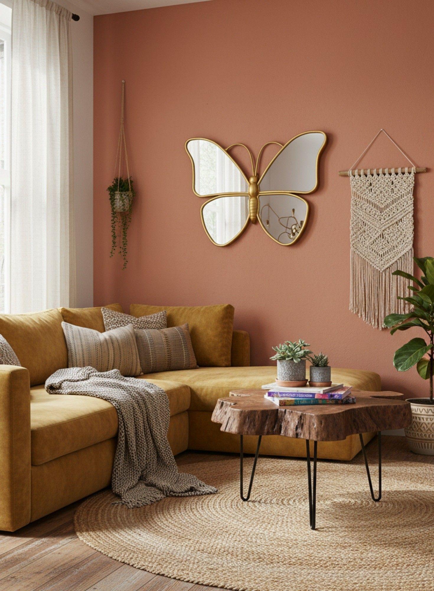 Espejo Decorativo Forma Mariposa Adorno Pared Hogar Jhn-7