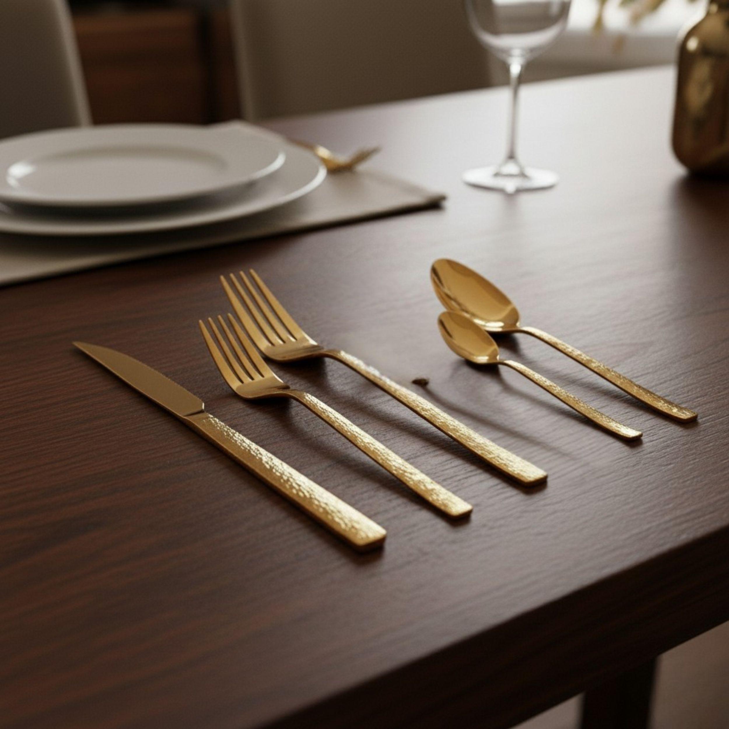 Conjunto Cubiertos Elegantes Cenas Mesa Formal 5 Piezas ALJ-3