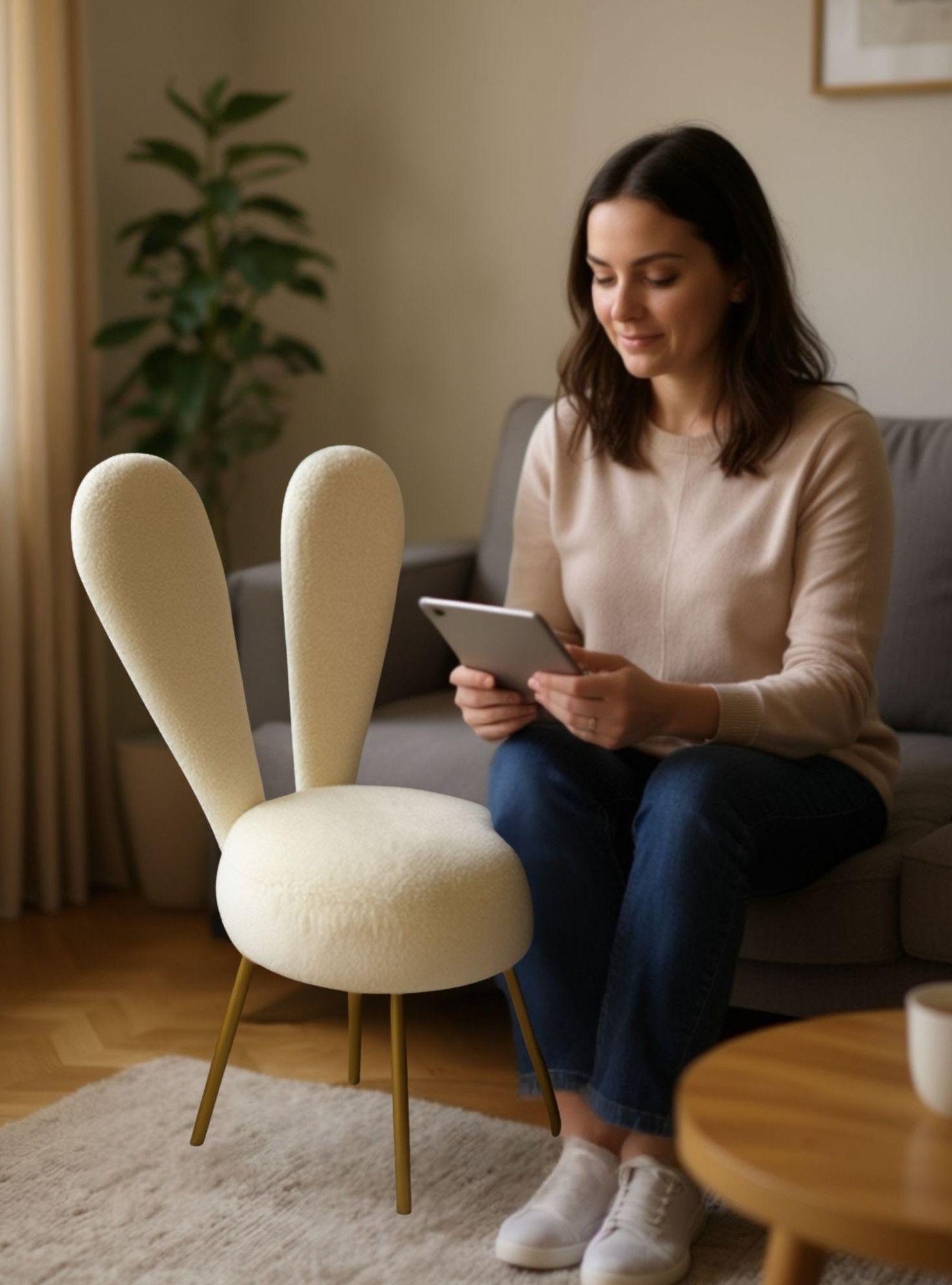 Silla Oreja Conejo Funcional Diseño Lúdico Estética Jhn-3