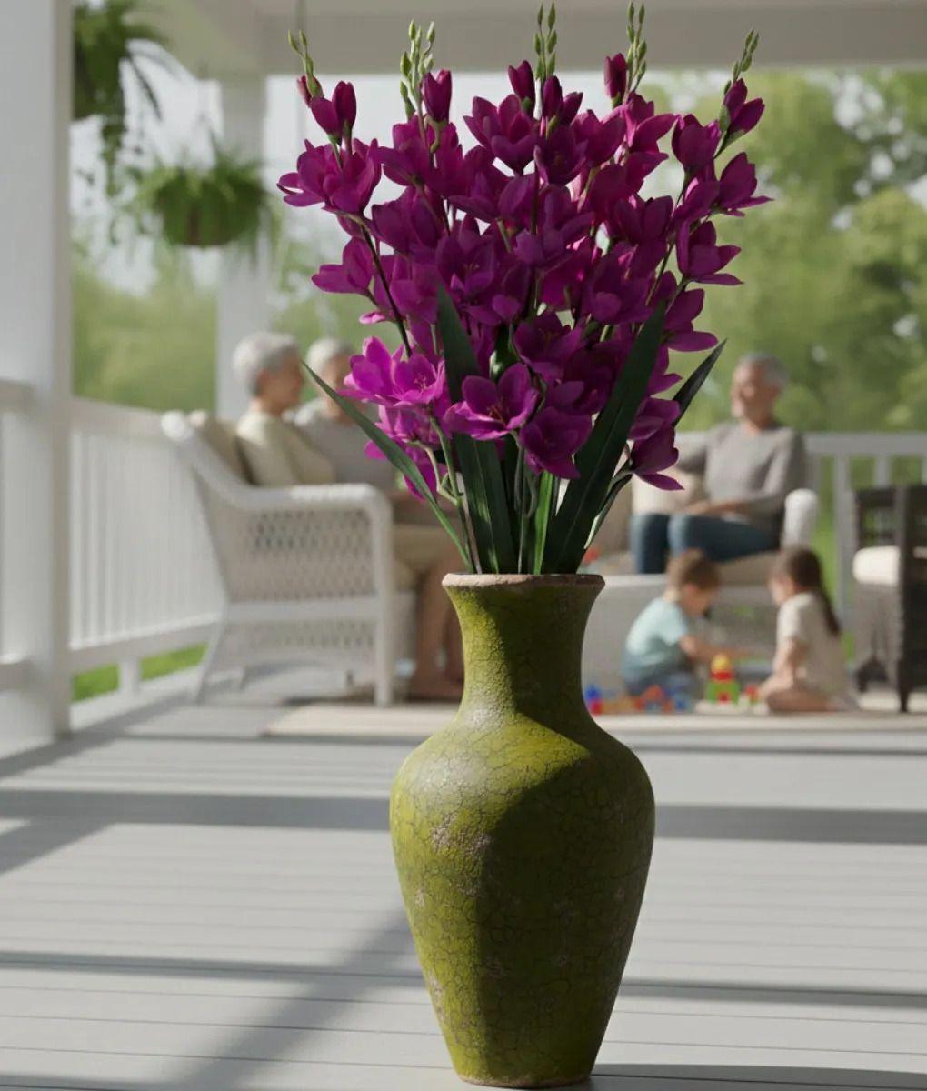 Set 2 Ramo Decorativo Artificial Espigas Florales Adorno Jhn-3