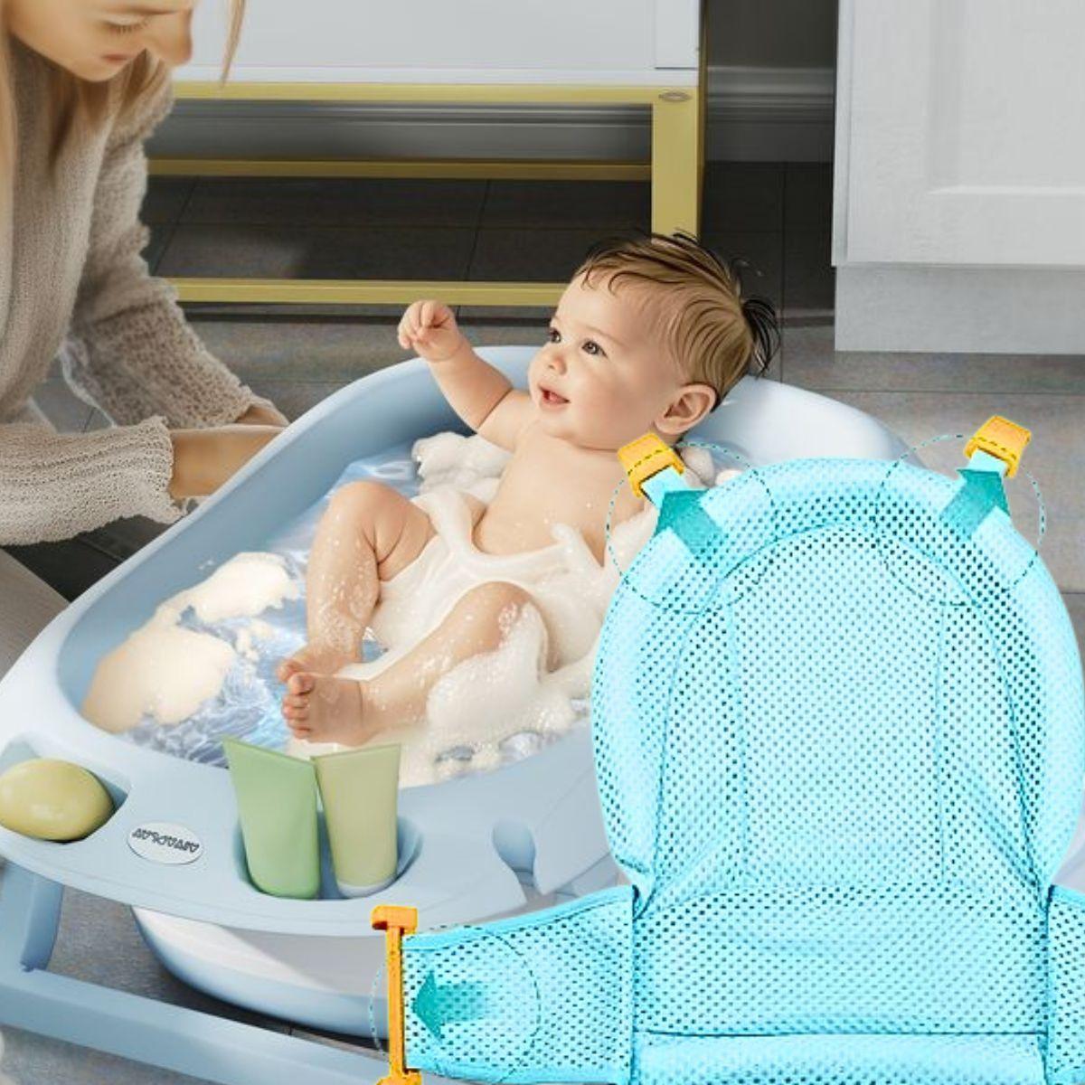 Set 3 Mallas Tina Asiento Infantil Bañera Bebes Unisex Lau-3