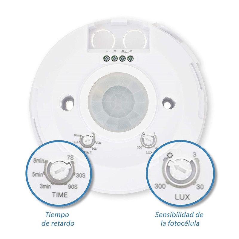 Sensor Movimiento LED 2000W Angulo 360 Lau-3