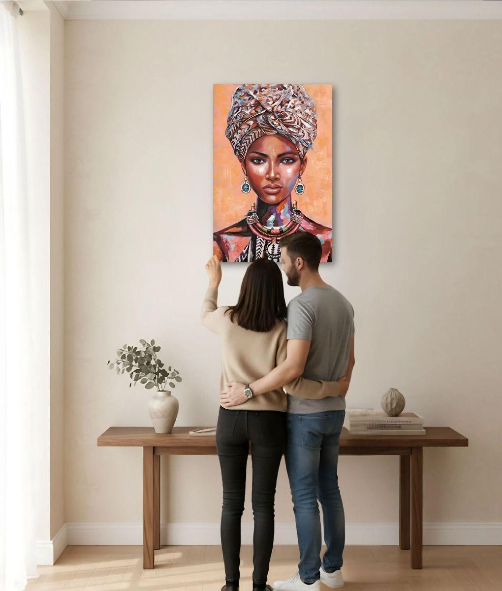 Cuadro Decorativo Pared Mujer Afrodescendiente Hogar Jhn-3