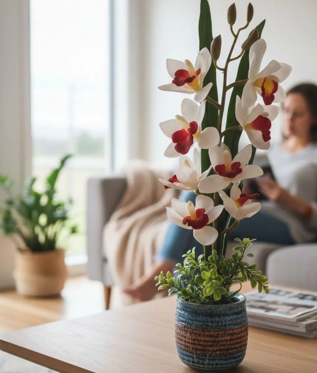 Planta Decorativa Artificial Tropical Elegante Floral Jhn-8