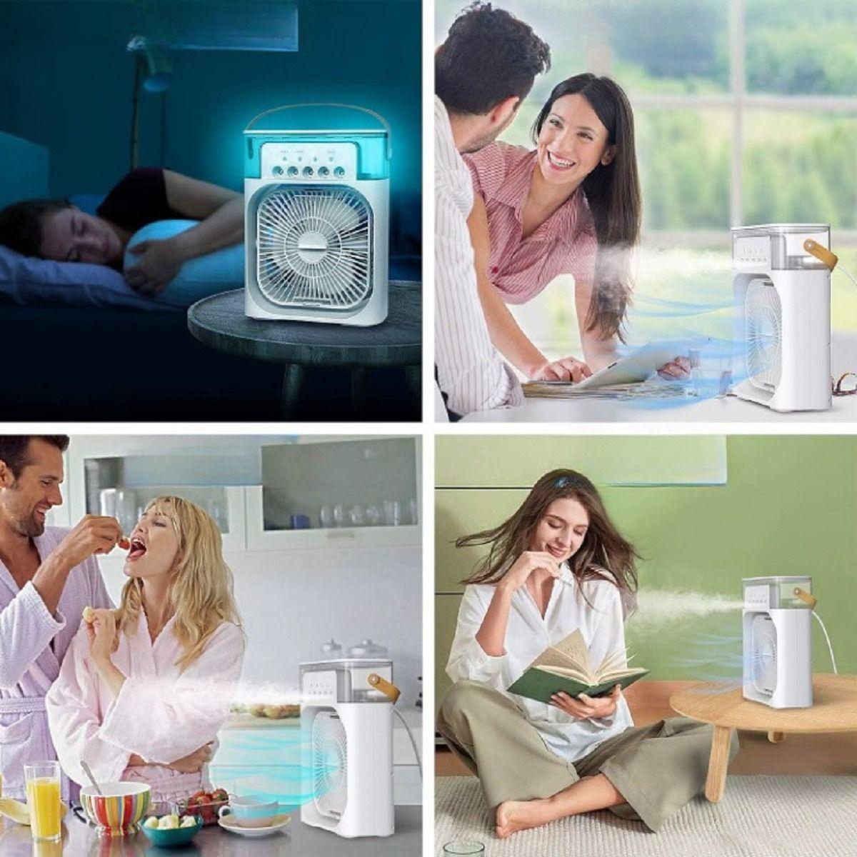 Enfriador Ventilador Portátil Aire Recargable Humidificador Lau-6