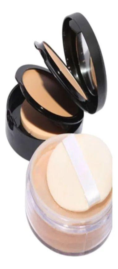 Pack 6 Polvo Compactos Facial 3 en 1 Mate Maquillaje Lau-3