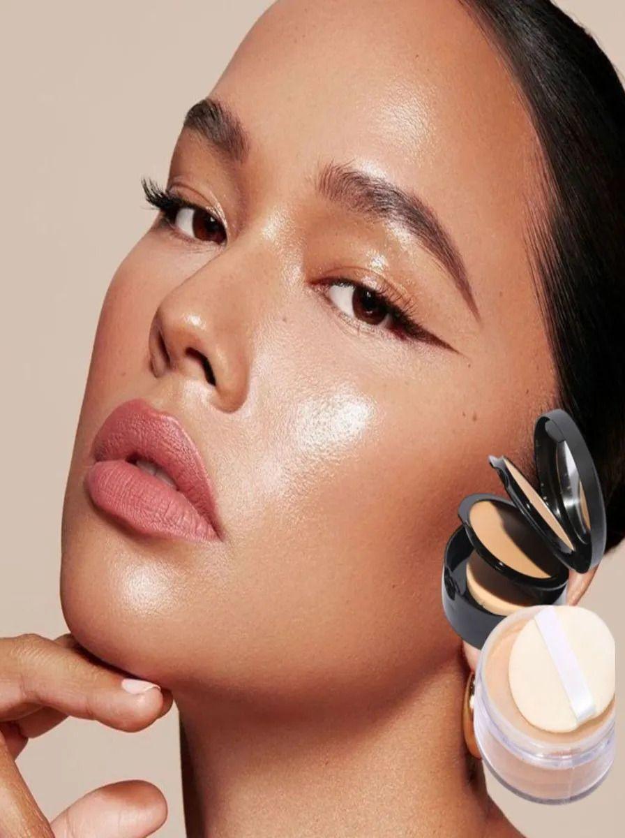 Pack 6 Polvo Compactos Facial 3 en 1 Mate Maquillaje Lau-7