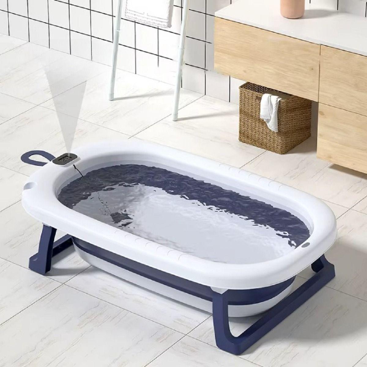 Tina Bañera Plegable Termometro Compacta Bebes Lau-7