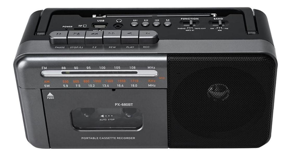 GRABADORA DE CINTA PORTATIL VINTAGE CON RADIO AM/FM LAU-0