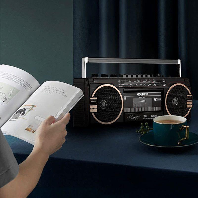 Parlante Portátil Altavoz Estéreo Retro Integrado Rondon-2