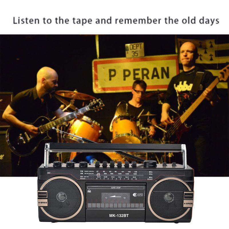 Parlante Portátil Altavoz Estéreo Retro Integrado Rondon-4