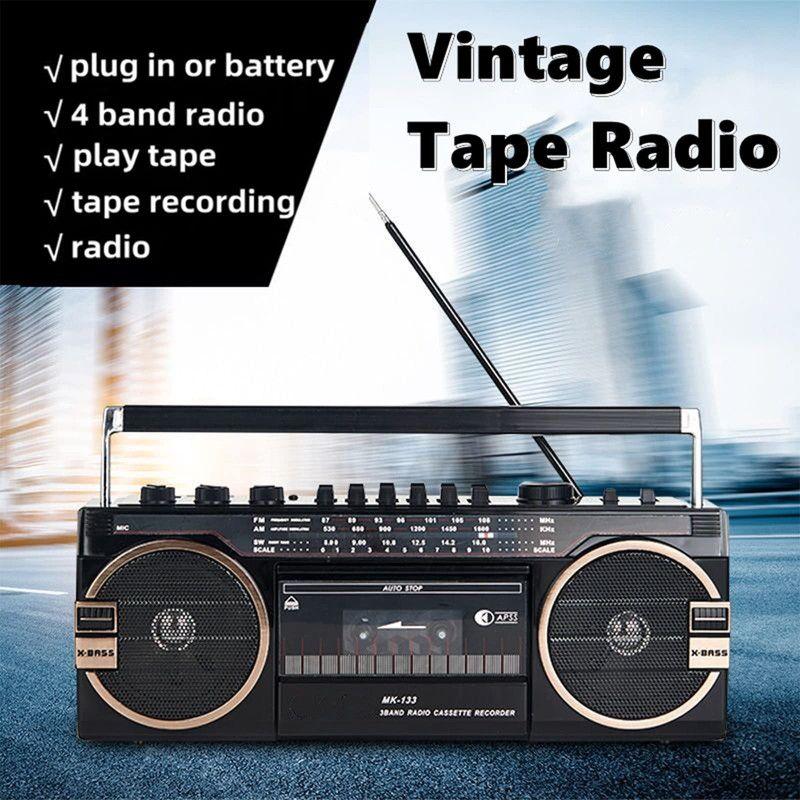 Parlante Portátil Altavoz Estéreo Retro Integrado Rondon-5