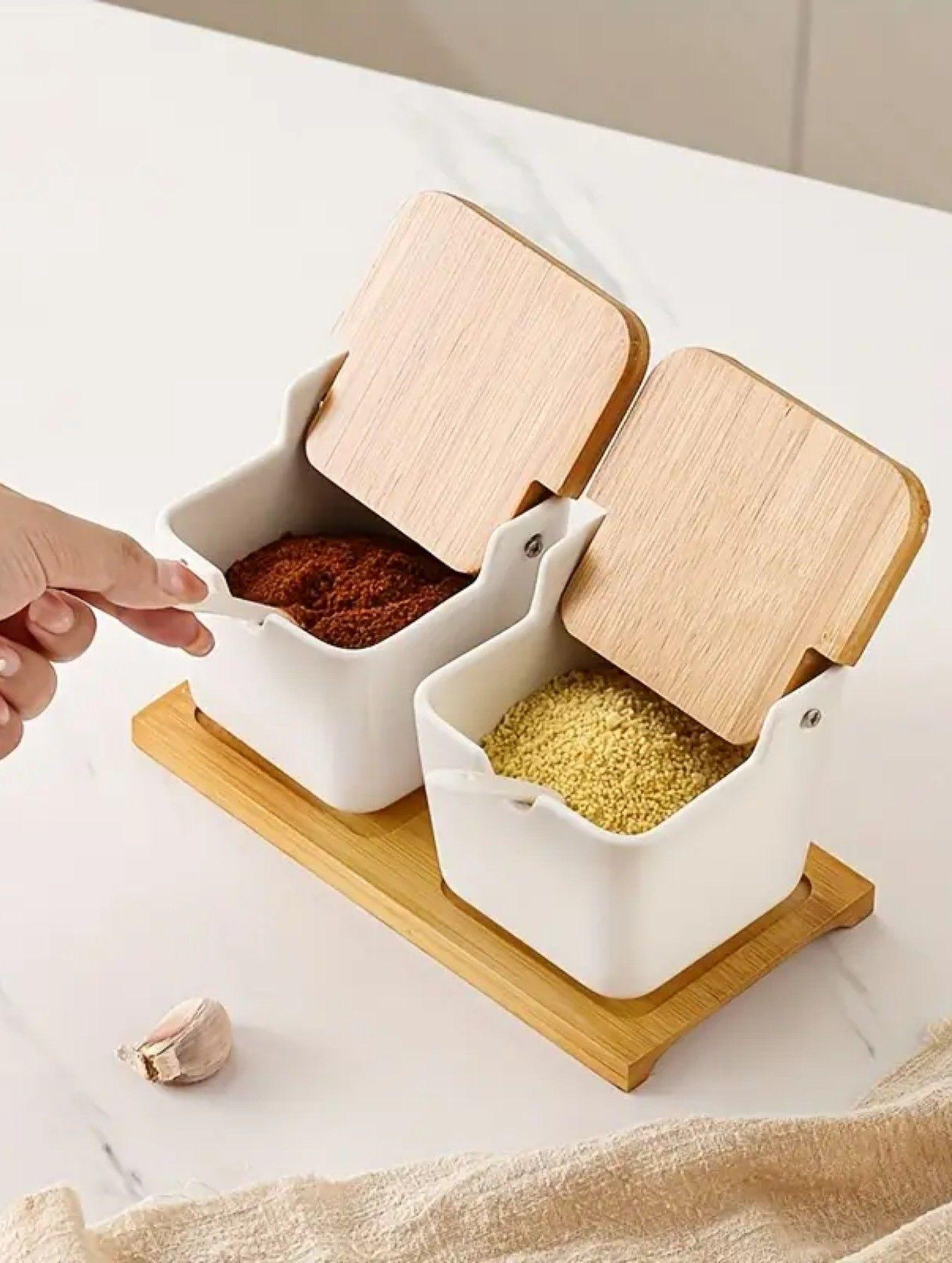 Set 2 Frascos Recipientes Almacenamiento Organización Jhn-2